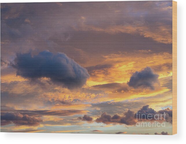 Clouds Wood Print featuring the photograph In the sea of clouds 1 by Adriana Mueller