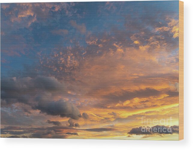 Clouds Wood Print featuring the photograph In the sea of clouds 3 by Adriana Mueller