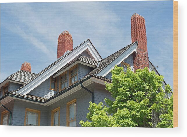 Jekyll Island Wood Print featuring the photograph Indian Mound Cottage Jekyll Island Sky Profile by Bruce Gourley