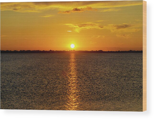 Sunset Photography Wood Print featuring the photograph Intercoastal Finale by Blair Damson