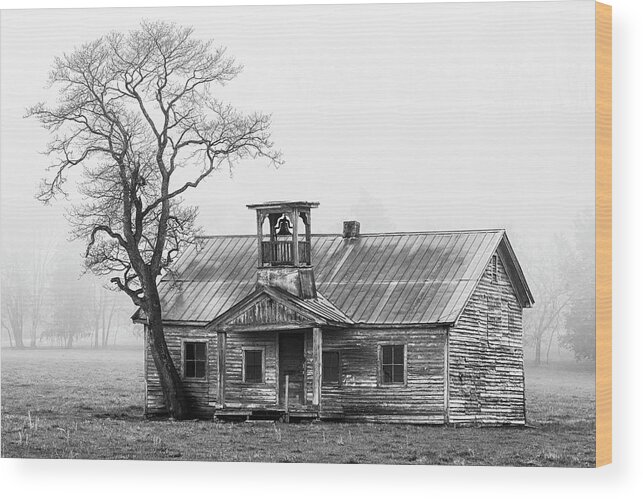 Room Wood Print featuring the photograph Island View School by Andy Crawford
