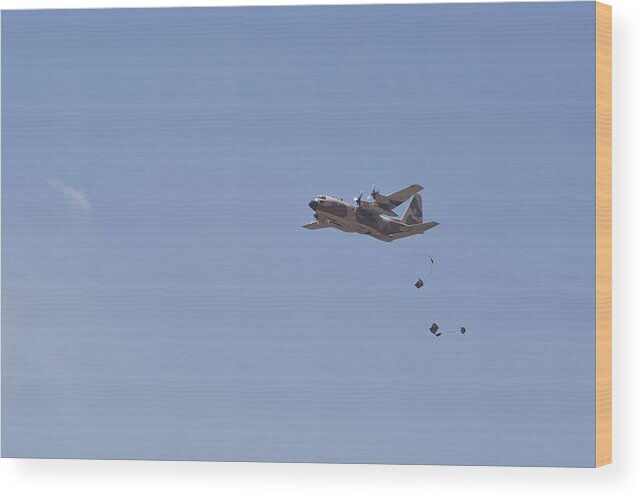 C-130 Hercules Wood Print featuring the photograph Israel Military Undertakes 'Efrat' Exercise In Golan Heights by Ilia Yefimovich