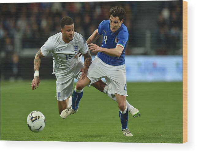 International Match Wood Print featuring the photograph Italy v England - International Friendly by Valerio Pennicino