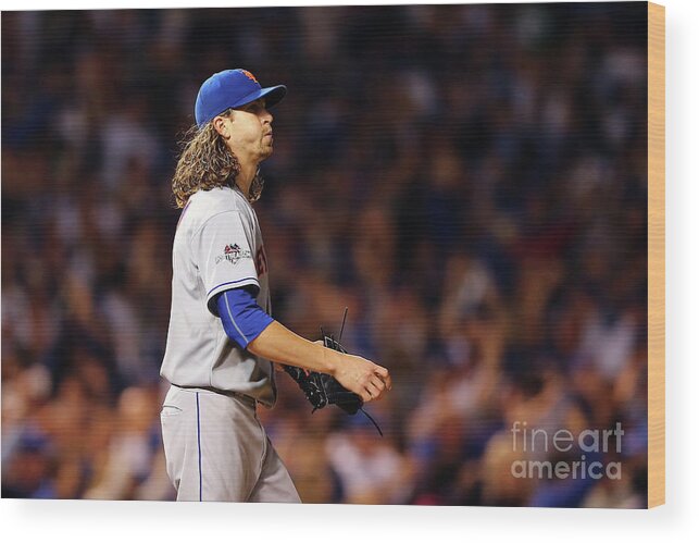 Jacob Degrom Wood Print featuring the photograph Jacob Degrom and Jorge Soler by Elsa