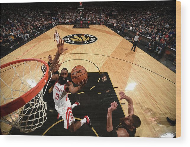 Nba Pro Basketball Wood Print featuring the photograph James Harden by Ron Turenne