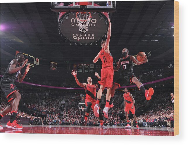 Nba Pro Basketball Wood Print featuring the photograph James Harden by Sam Forencich