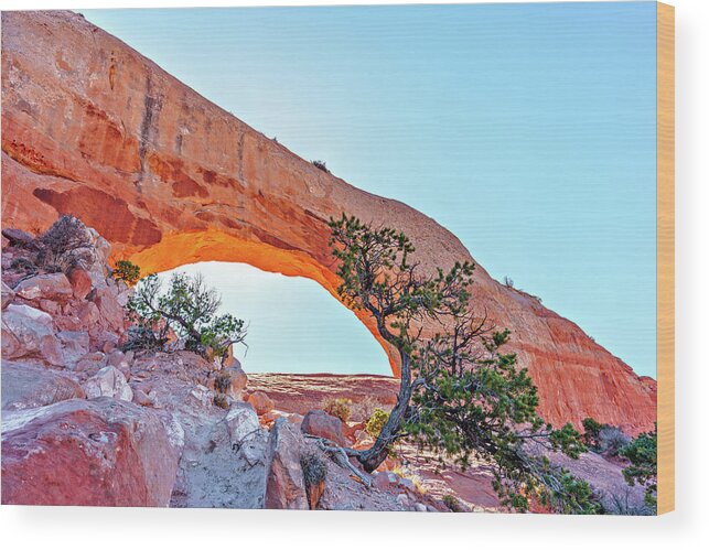 Fine Art Summit And Field Workshop Wood Print featuring the photograph January 2023 Wilson Arch by Alain Zarinelli