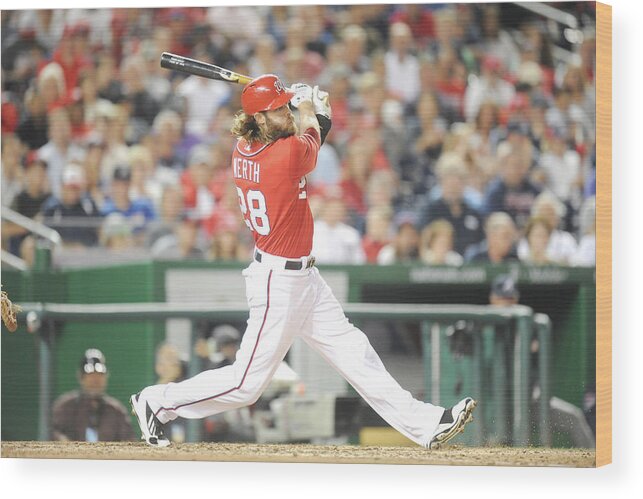 Motion Wood Print featuring the photograph Jayson Werth by Mitchell Layton