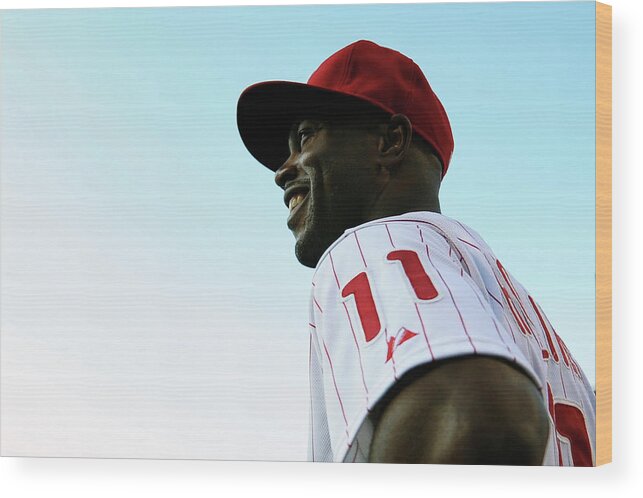 Citizens Bank Park Wood Print featuring the photograph Jimmy Rollins by Drew Hallowell