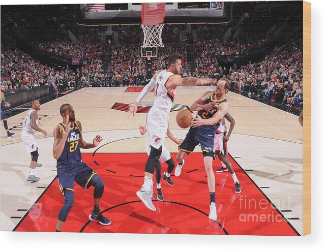 Nba Pro Basketball Wood Print featuring the photograph Joe Ingles by Sam Forencich