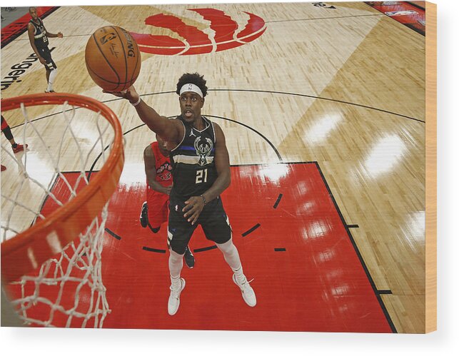 Nba Pro Basketball Wood Print featuring the photograph Jrue Holiday by Scott Audette