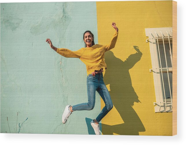 Cool Attitude Wood Print featuring the photograph Jump! by MStudioImages