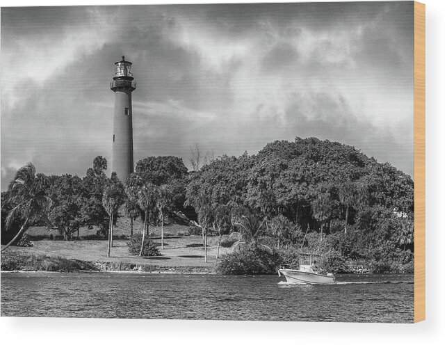 Lighthouses Wood Print featuring the photograph Jupiter Lighthouse Old Florida by Laura Fasulo