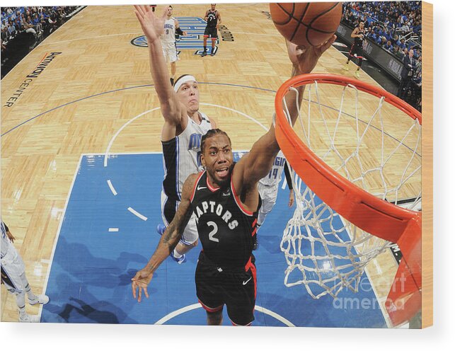 Kawhi Leonard Wood Print featuring the photograph Kawhi Leonard by Fernando Medina