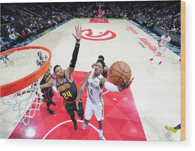 Elfrid Payton Wood Print featuring the photograph Kent Bazemore and Elfrid Payton by Scott Cunningham
