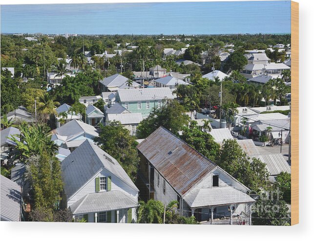 Key West Florida Wood Print featuring the photograph Key West Florida work A by David Lee Thompson