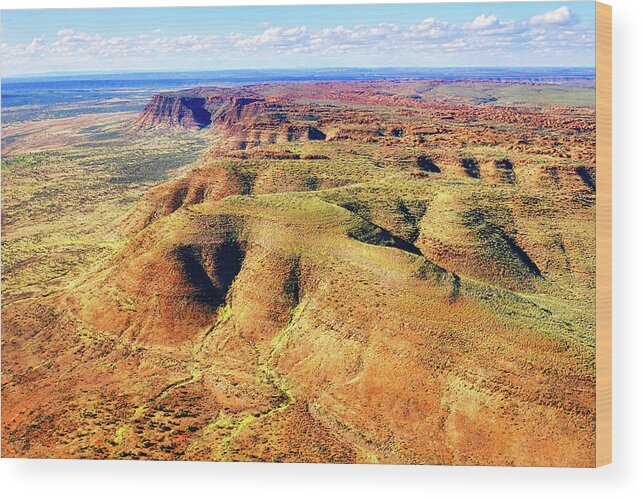 Aerial Wood Print featuring the photograph Kings Canyon Aerial by Lexa Harpell