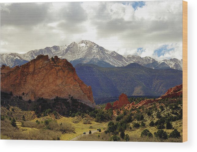 Garden Of The Gods Wood Print featuring the photograph Kissing Camels by Doug Wittrock