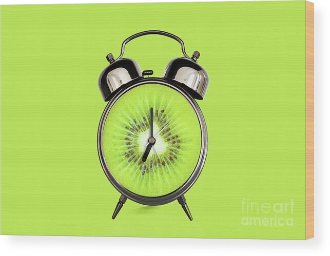 Kiwi Wood Print featuring the photograph Kiwi time by Delphimages Photo Creations