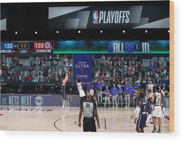Playoffs Wood Print featuring the photograph LA Clippers v Dallas Mavericks - Game Four by Joe Murphy