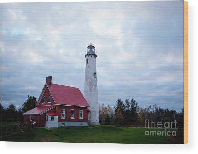 Lake Huron Wood Print featuring the photograph Lake Huron, Tawas Point Lighthouse by Rich S
