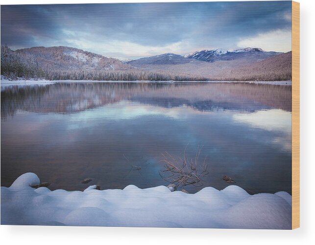 Lake Wood Print featuring the photograph Lake Siskiyou in Winter by Ryan Workman Photography