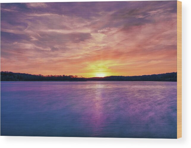 Lake Wood Print featuring the photograph Lake Sunrise by Allin Sorenson