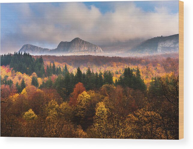 Balkan Mountains Wood Print featuring the photograph Land Of Illusion by Evgeni Dinev