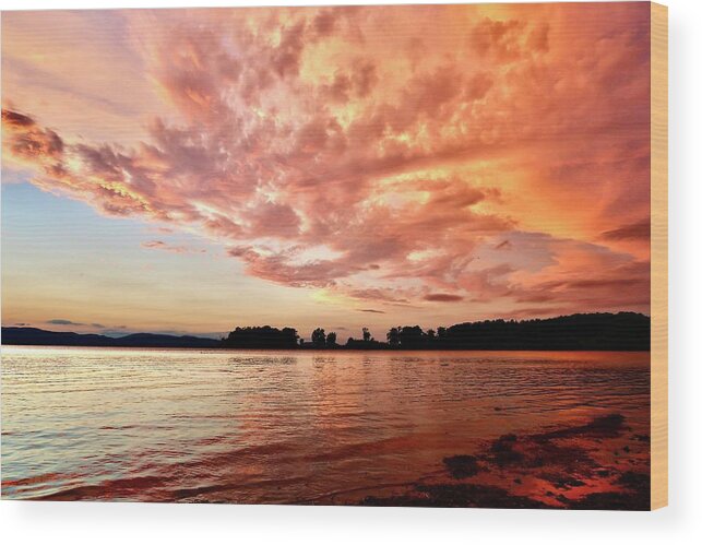 Landscape Wood Print featuring the photograph Late Summer Sunset by Mike Reilly