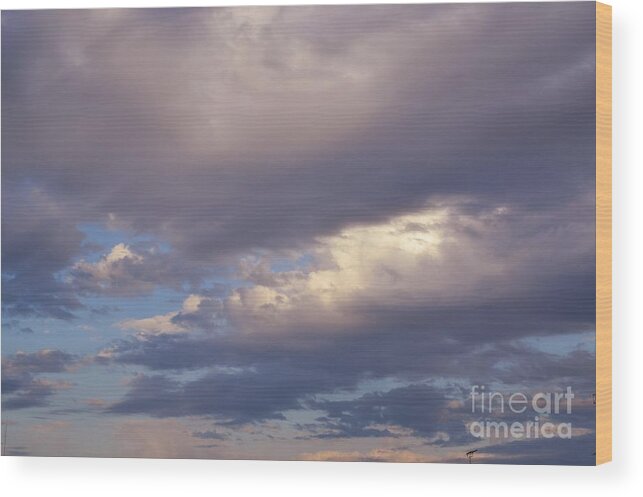 Lavender Sky Lavender Clouds Wood Print featuring the photograph Lavender Sky by Expressions By Stephanie