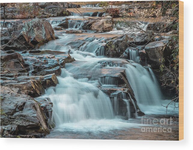 Falls Wood Print featuring the photograph Layered Falls by Tom Claud