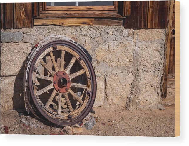 Wheel Wood Print featuring the photograph Left Behind by Stephen Sloan