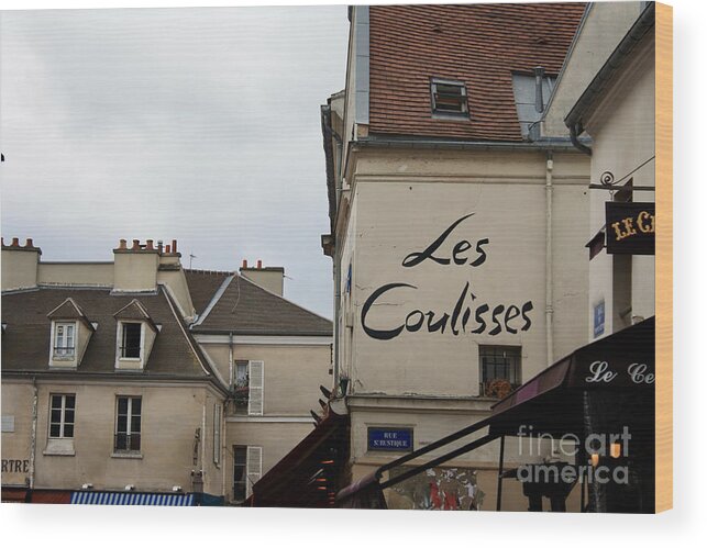 Paris Wood Print featuring the photograph Les Coulisses by Wilko van de Kamp Fine Photo Art
