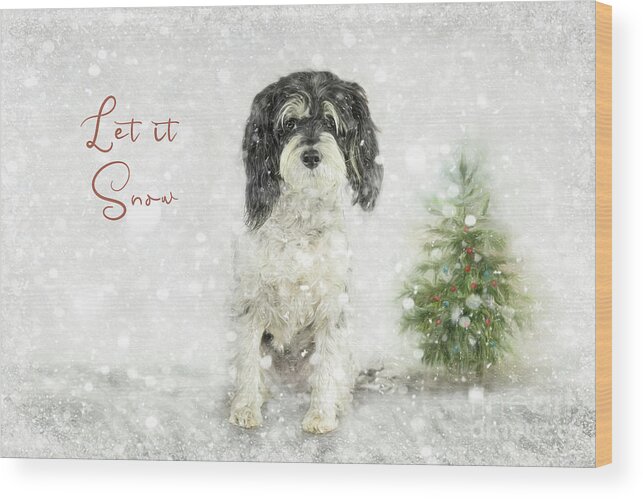Let It Snow Wood Print featuring the photograph Let it Snow by Amy Dundon