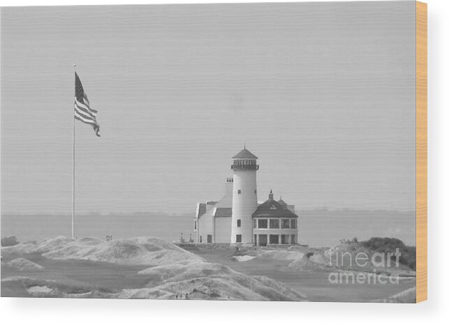  Wood Print featuring the photograph Light House in NY Harbor by Marilyn Smith