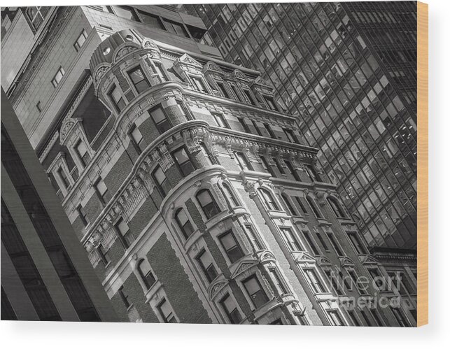 Nyc Wood Print featuring the photograph Lines of New York by Darya Zelentsova