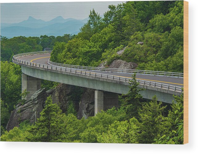 Blue Ridge Mountains Wood Print featuring the photograph Linn Cove Viaduct by Melissa Southern