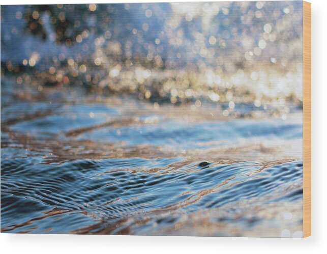 Sea Wood Print featuring the photograph Liquid Sunrise by Stelios Kleanthous