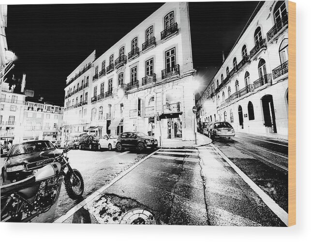 Lisbon Wood Print featuring the photograph Lisboa Streets of Life by Christopher Maxum