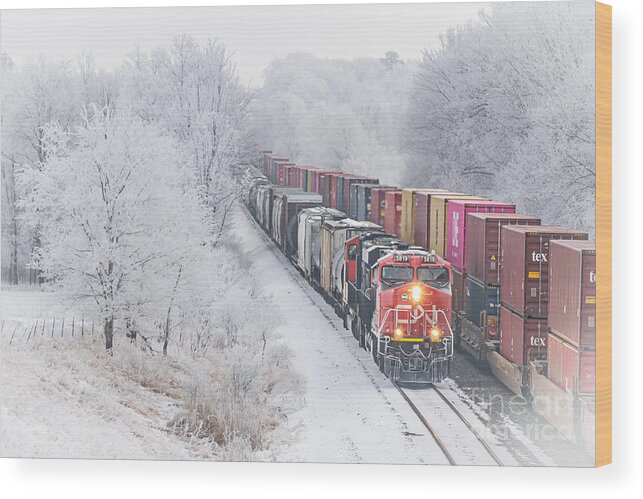 Train Wood Print featuring the photograph Loco for Locomotives by Amfmgirl Photography
