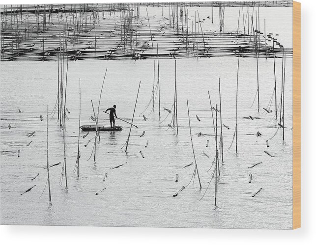 Yancho Sabev Photography Wood Print featuring the photograph Lonesome Silence by Yancho Sabev Art