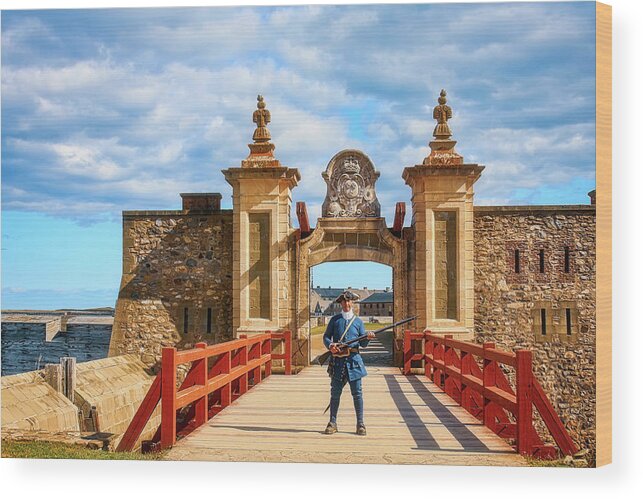 Medieval Wood Print featuring the photograph Louisbourg Fortress, Nova Scotia by Tatiana Travelways