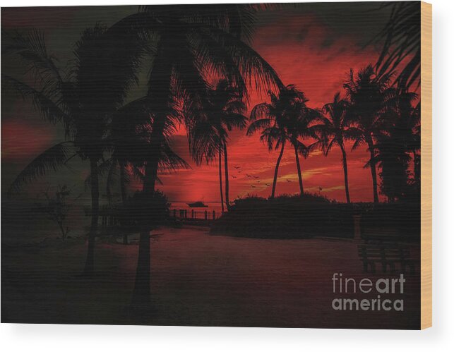 Florida Keys Wood Print featuring the photograph Love Is A Marathon by Ed Taylor