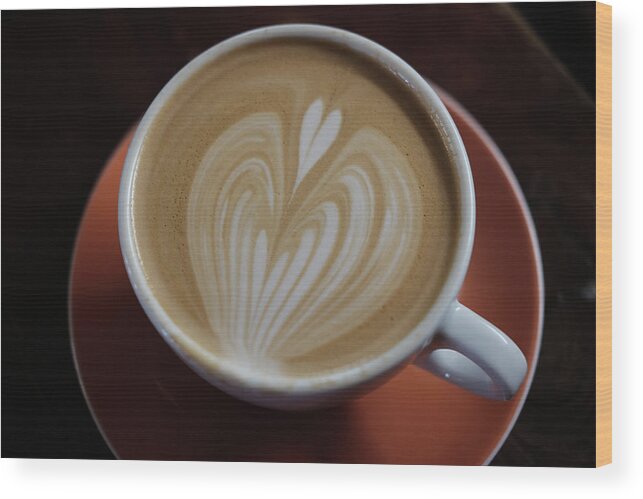 Coffee Cups Wood Print featuring the photograph Love Mocha Latte by Monte Stevens