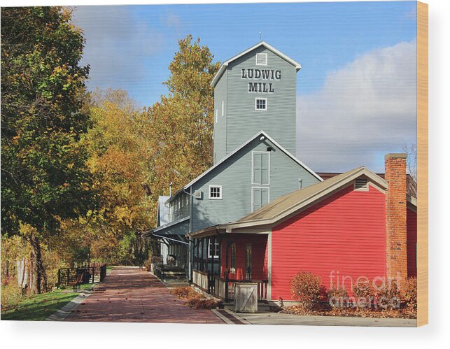 Ludwig Mill Wood Print featuring the photograph Ludwig Mill Grand Rapids Ohio 7419 by Jack Schultz