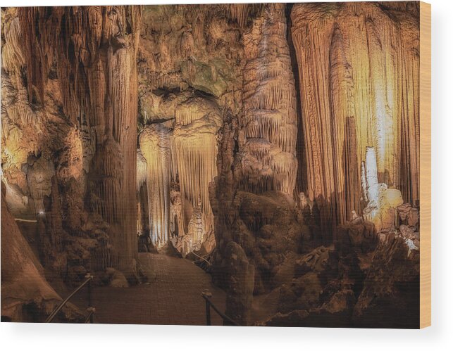 Luray Caverns Wood Print featuring the photograph Luray Caverns - Approaching Saracen's Tent by Susan Rissi Tregoning