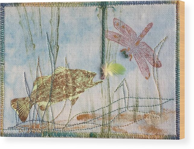 Fish Wood Print featuring the mixed media Lures by Vivian Aumond