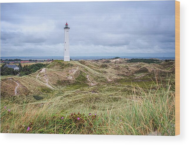 Lighthouse Wood Print featuring the photograph Lyngvig Lighthouse by Steven Nelson