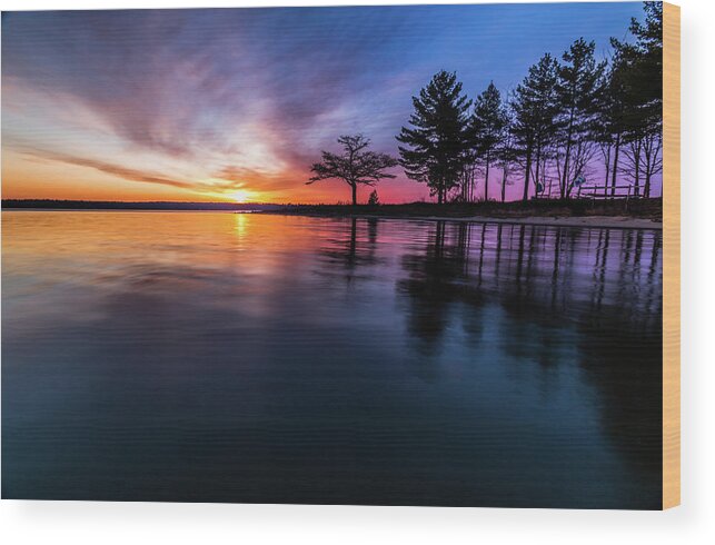 Sunrise Wood Print featuring the photograph Magical Beginnings by Joe Holley