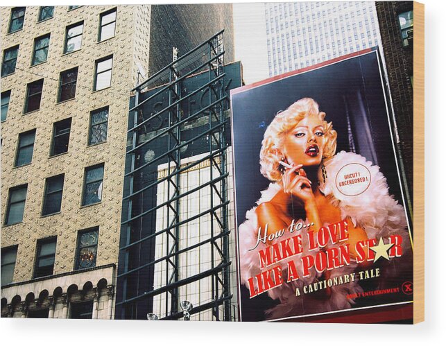 New York Wood Print featuring the photograph Make Marilyn by Claude Taylor